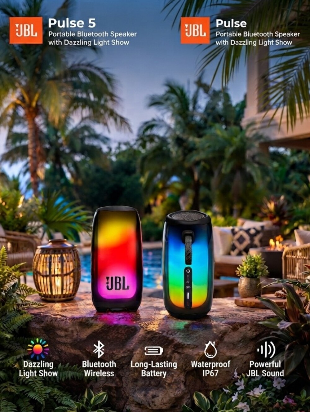 JBL Pulse 5 Portable Bluetooth Speaker